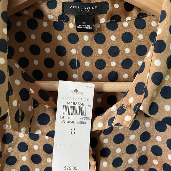 Gold and Black Ann Taylor Work Shirt - Picture 4 of 5